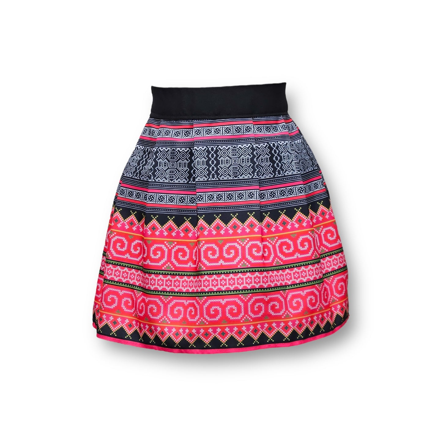 Hmong pleated mini skirt -Free Shipping