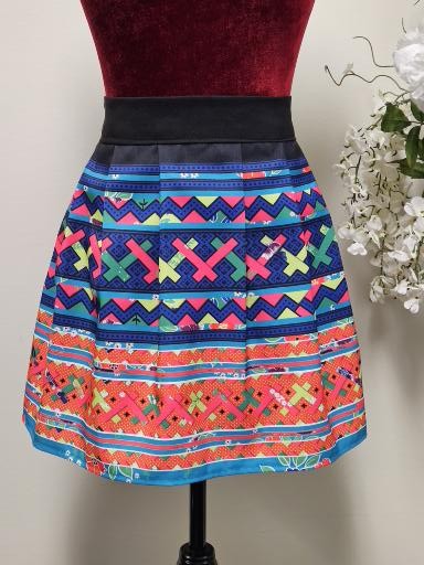 Hmong pleated mini skirt -Free Shipping