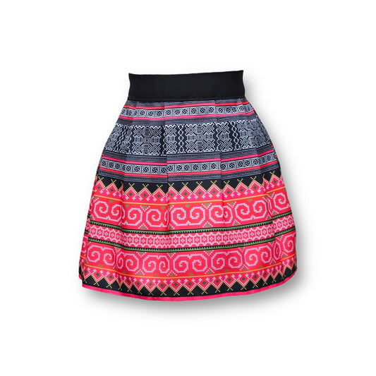 Hmong pleated mini skirt -Free Shipping