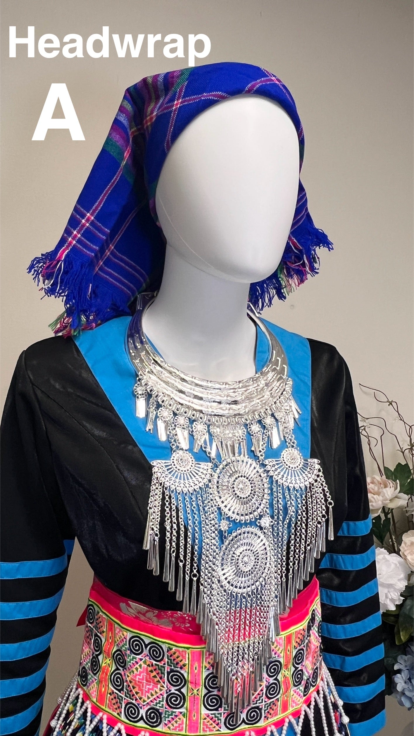 Hmong Vietnam Headwrap Scarf