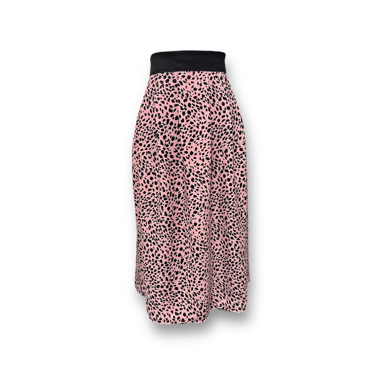 Soft pink leopard print chiffon skirt -Free Shipping