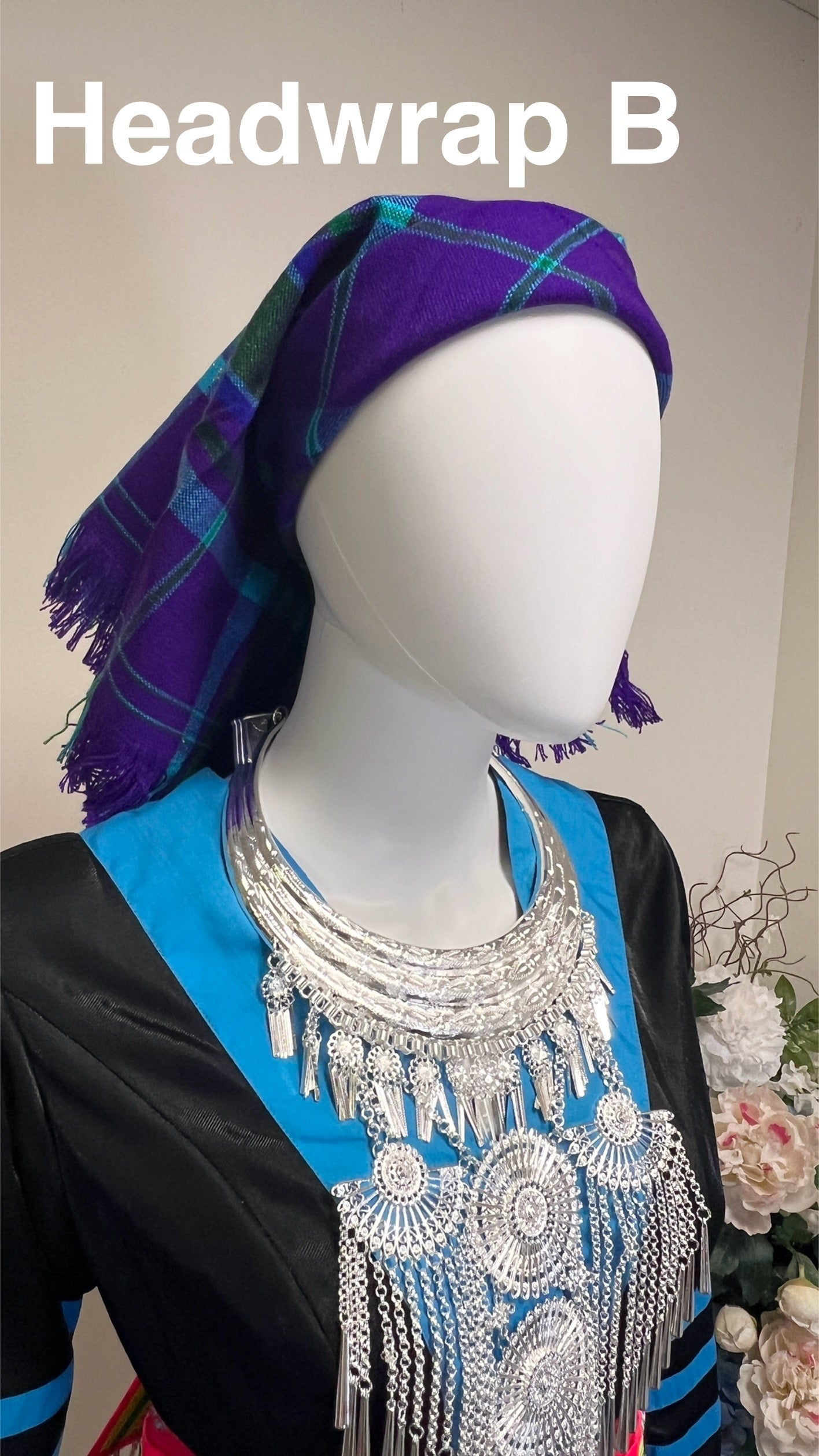 Hmong Vietnam Headwrap Scarf
