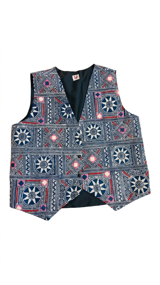 Handmade batik vest (size 38)