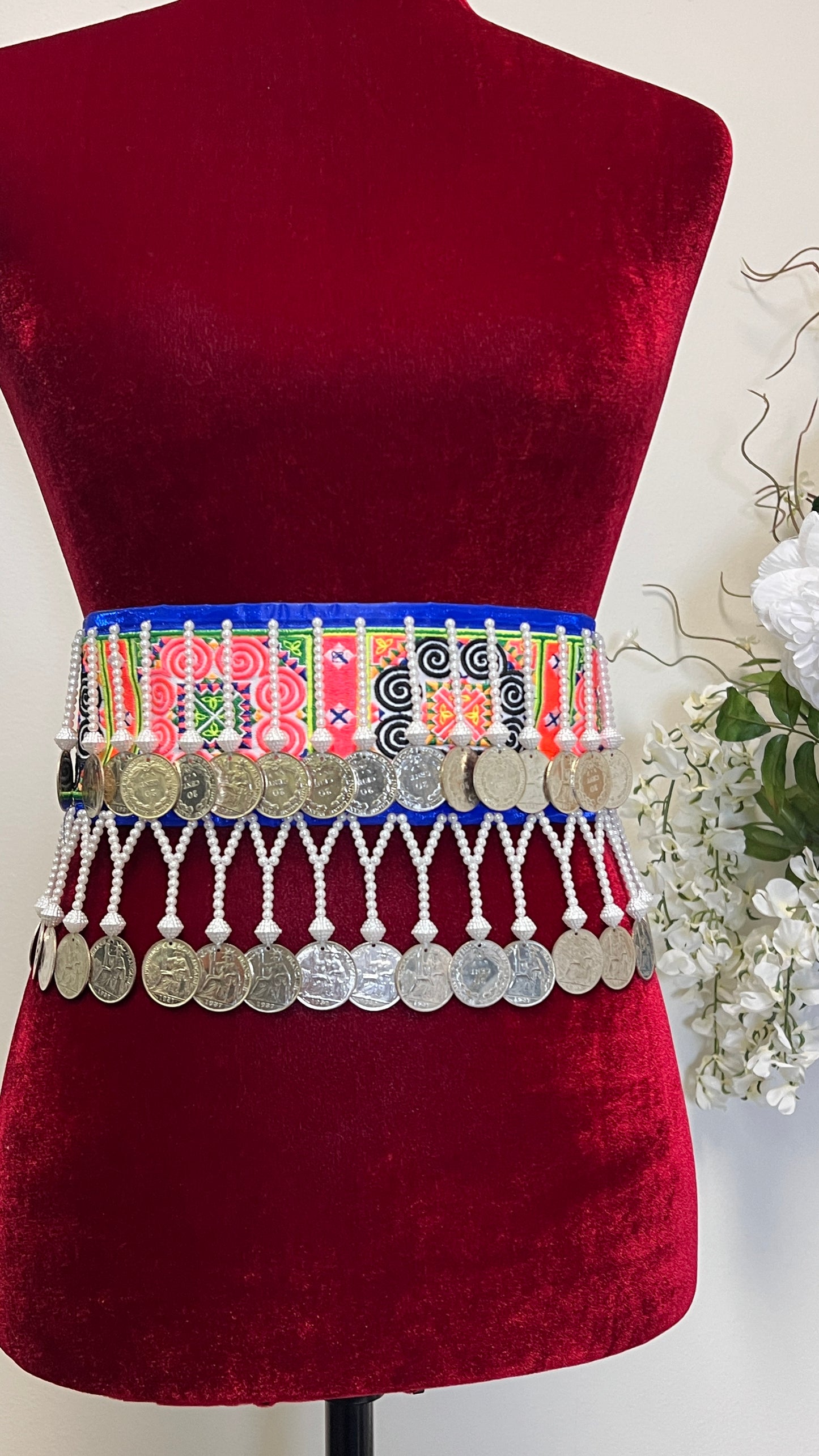 Hmong coin belt 38.5-inch