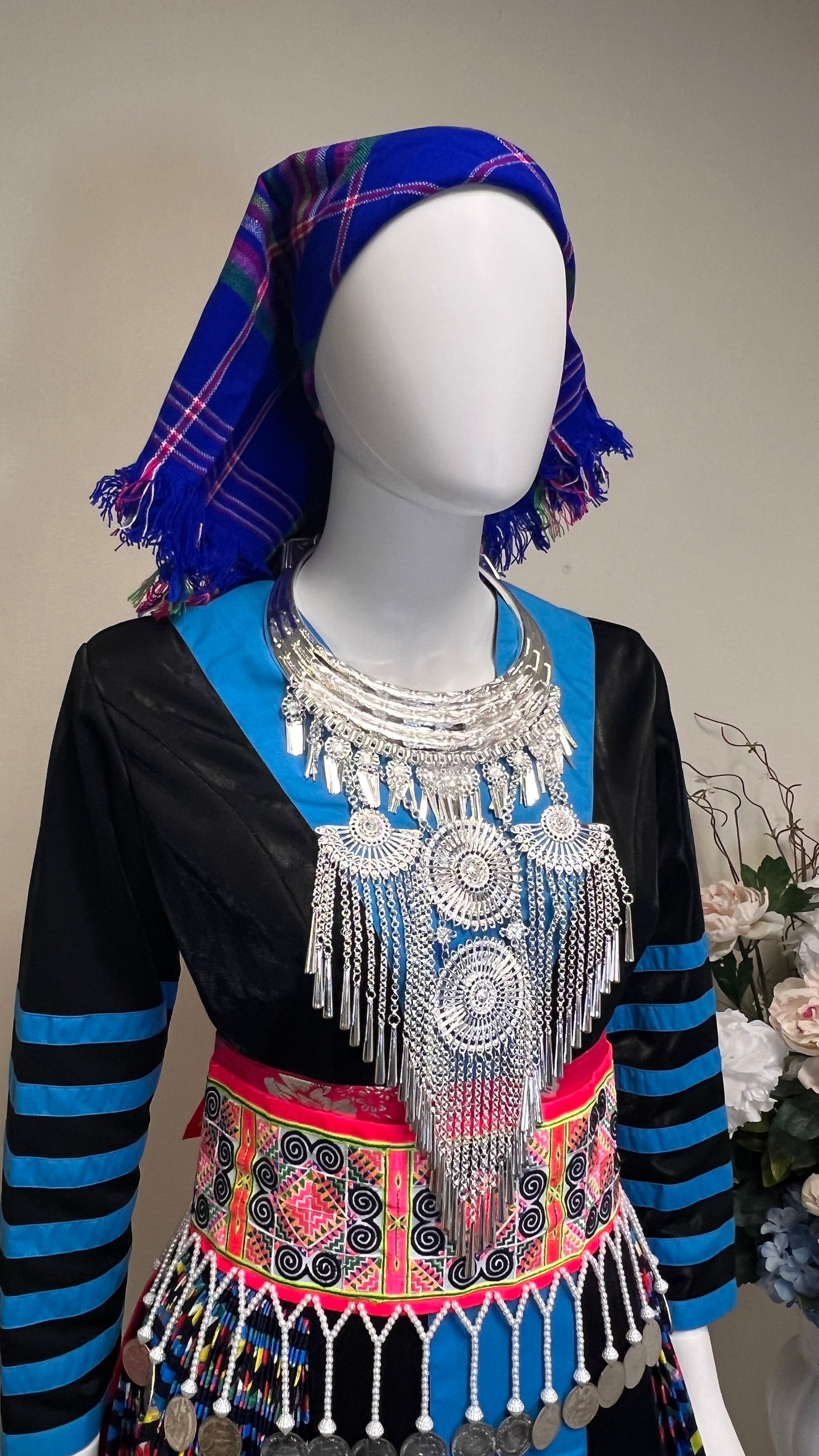 Hmong Vietnam Headwrap Scarf