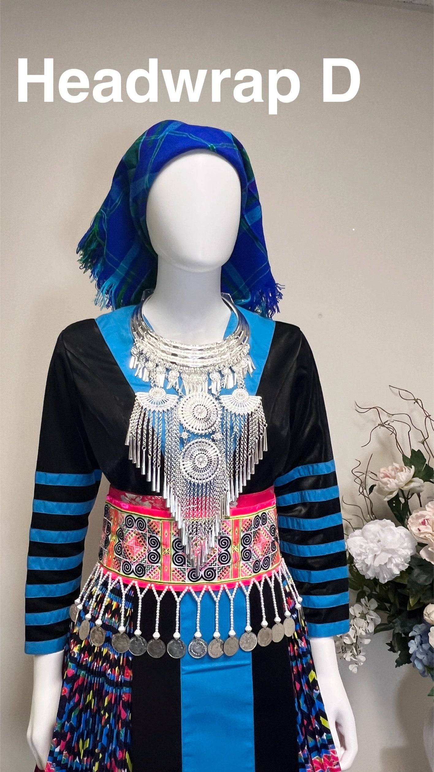 Hmong Vietnam Headwrap Scarf