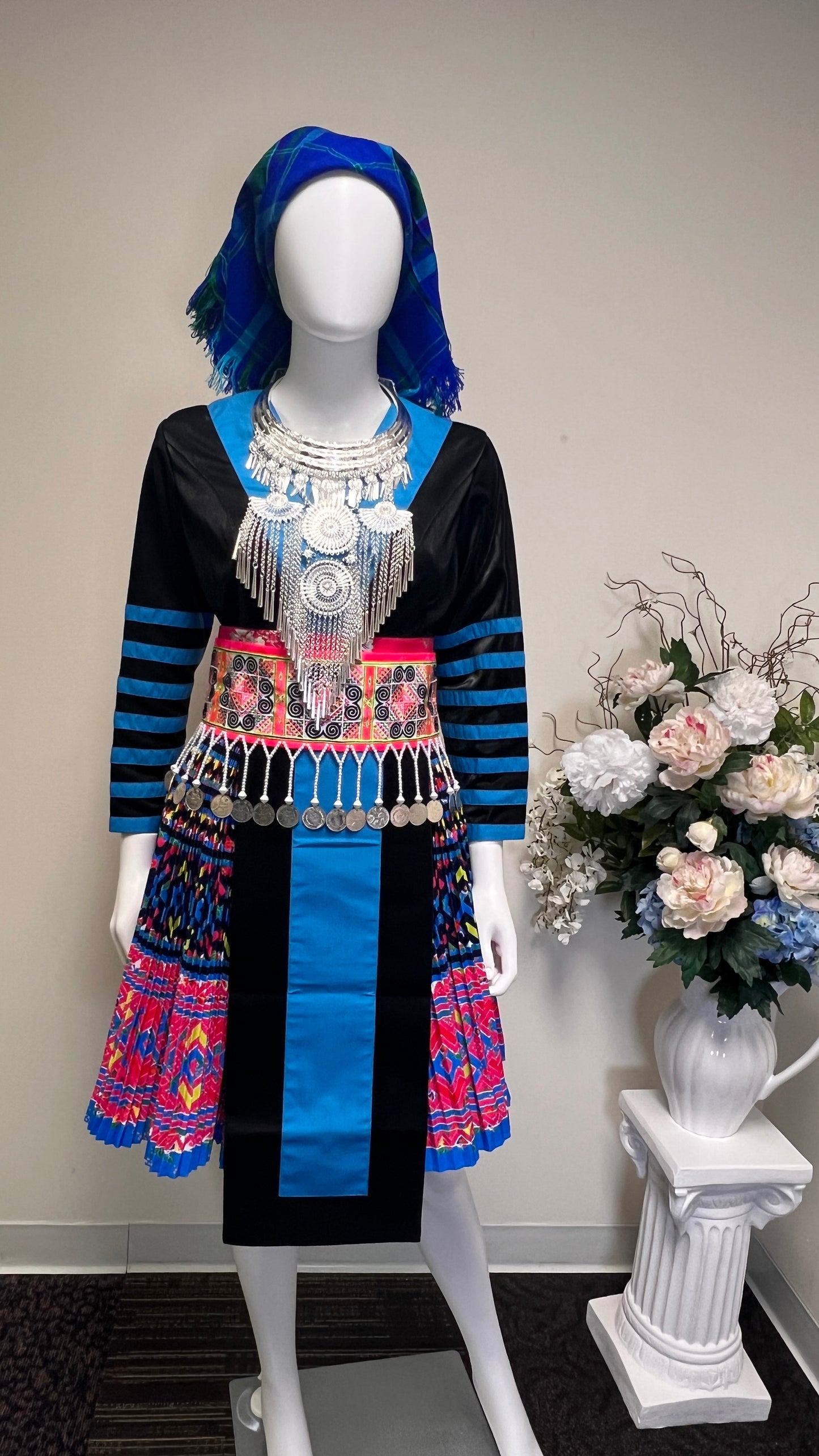 Hmong Vietnam Headwrap Scarf