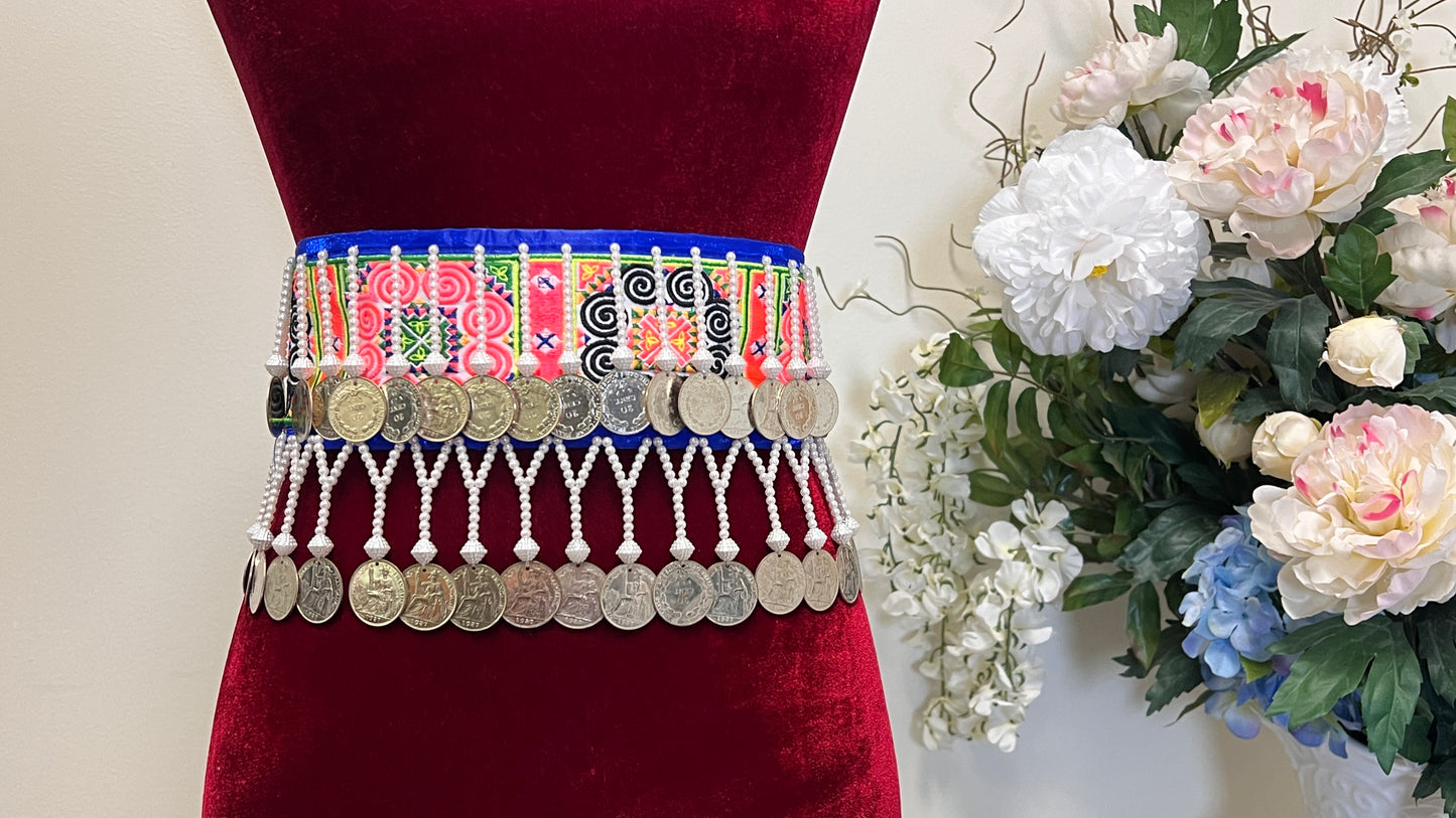 Hmong coin belt 38.5-inch