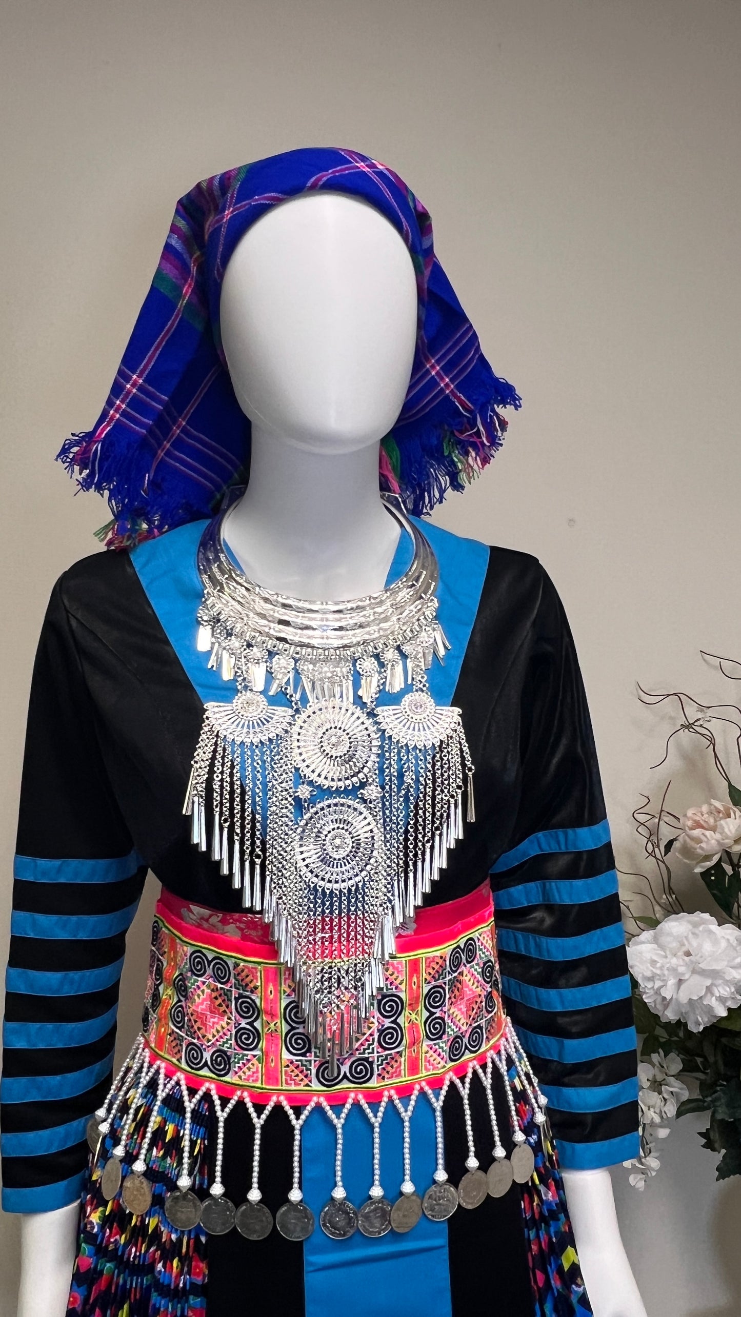 Hmong Vietnam Headwrap Scarf